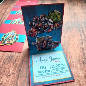 Convite para festa infantil 3D