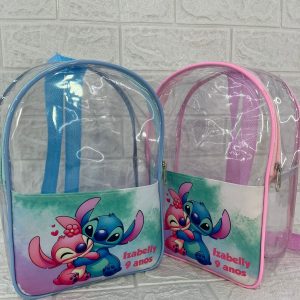 Mochila Stitch Cristal – Lembrancinha Infantil 21x27cm