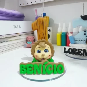 Vela em biscuit Safari