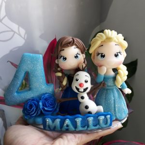 Vela em biscuit Frozen