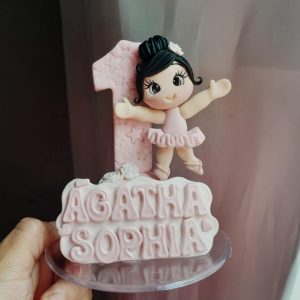 Vela em biscuit Bailarina