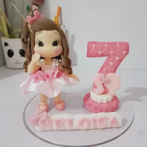Vela Barbie em biscuit
