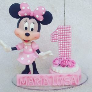 Vela em biscuit Minnie