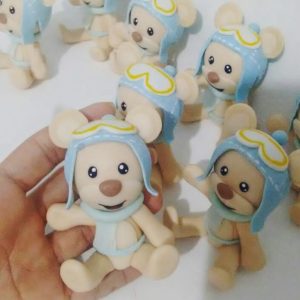 Aplique em biscuit Ursinho aviador