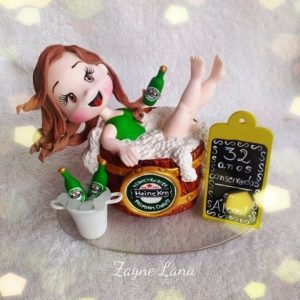 Topo de bolo Boteco em biscuit