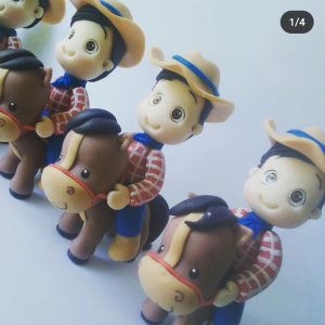 Aplique fazendinha em biscuit