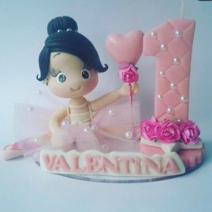 Vela Bailarina em biscuit
