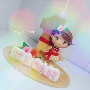 Vela em biscuit Moana