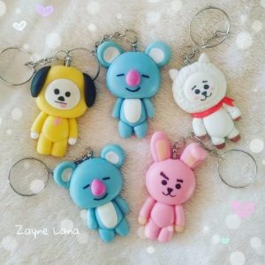 Chaveiro em biscuit BTS