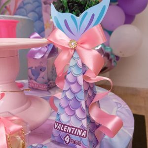 Caixa Pirâmide com Laço -Vazia