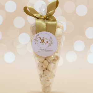 Cone pequeno Pipoca CARAMELIZADA com leite ninho