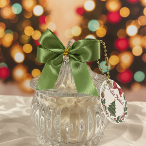 Bomboniere de vidro pequena com a media de 25g de pipoca gourmet